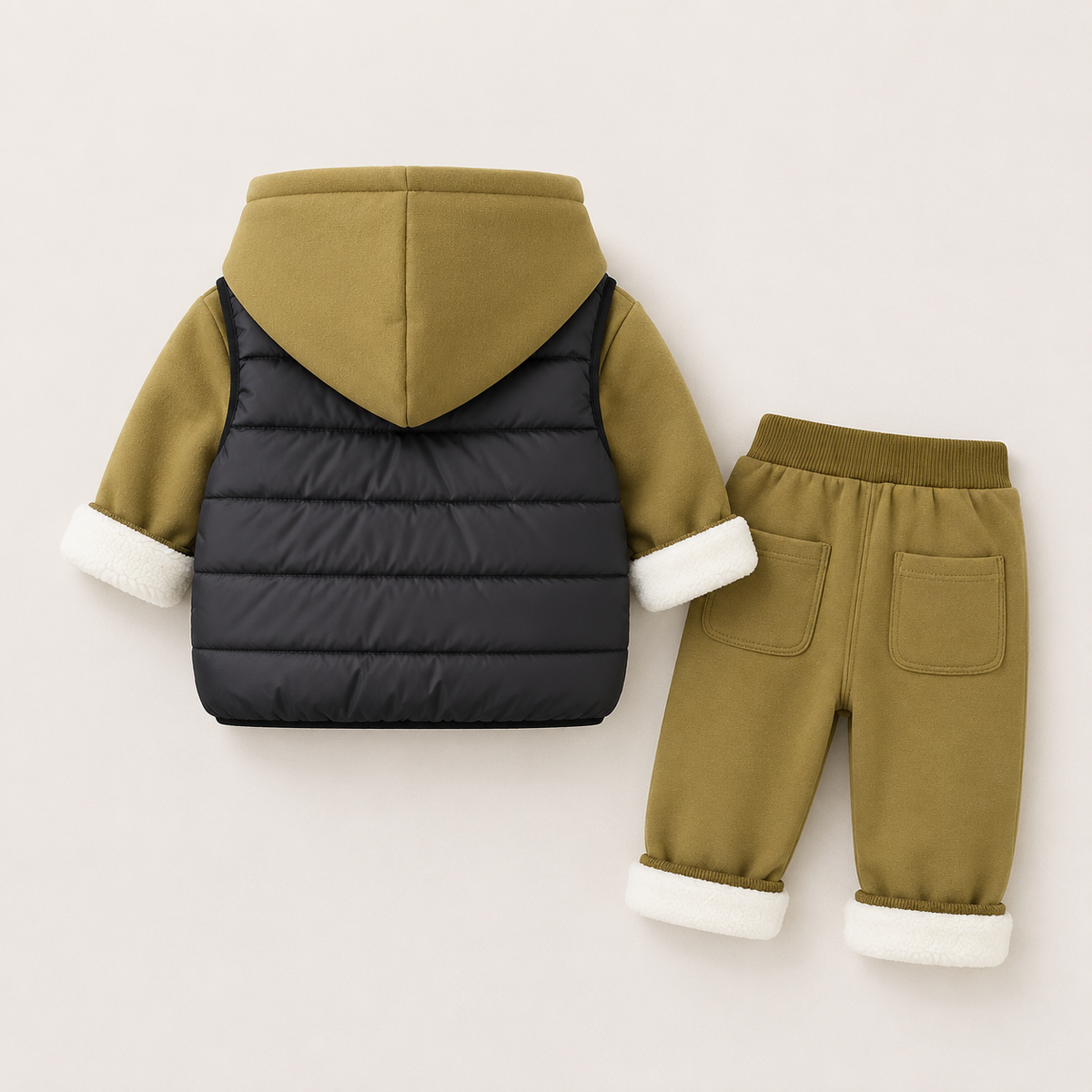 Boys Puffer Jacket With Co-ord Set