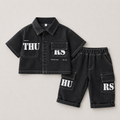 Boys Black Denim Co-ord Set