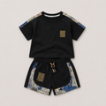 Boys Black Designer 2 Piece Set