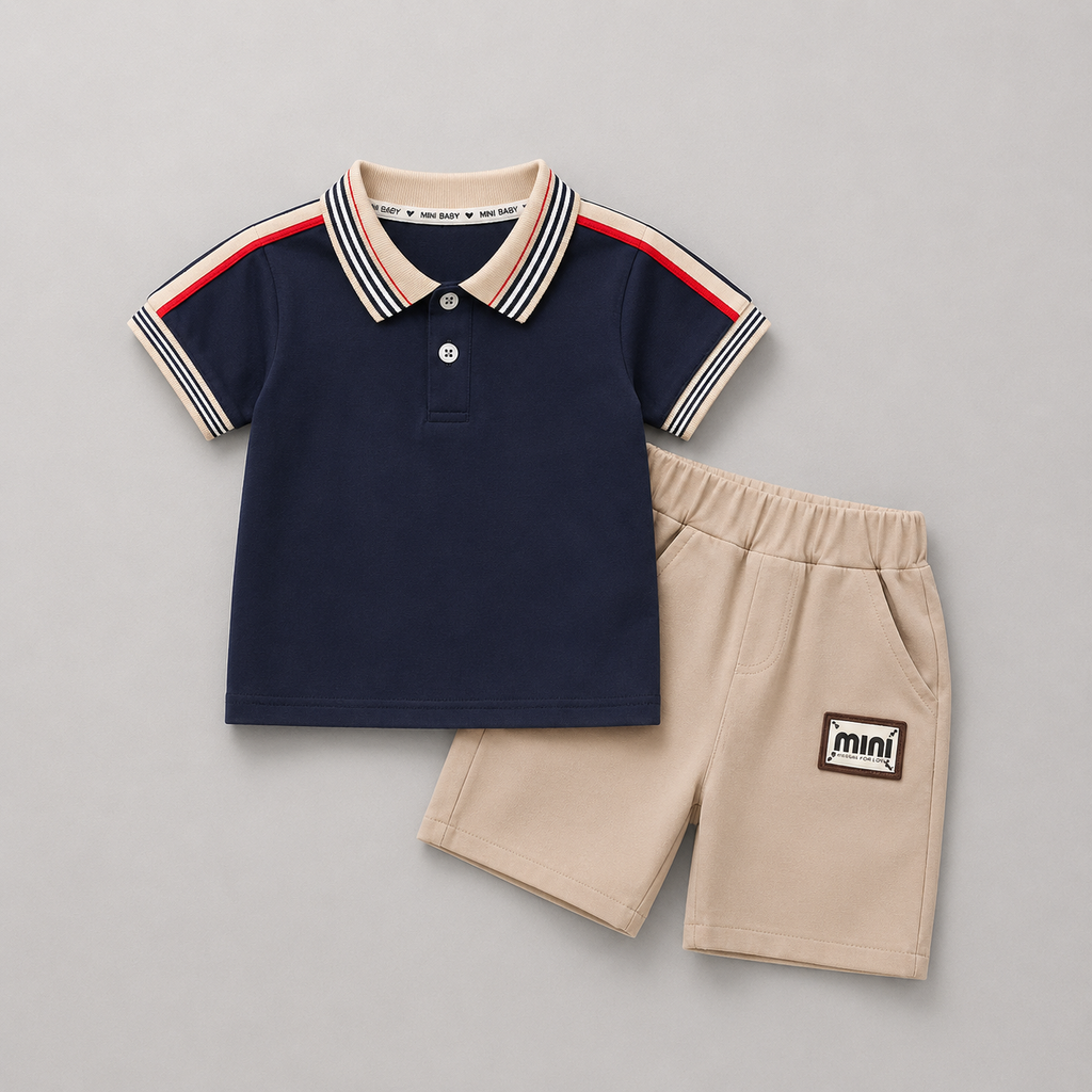 Boys Polo T-shirt And Shorts Set