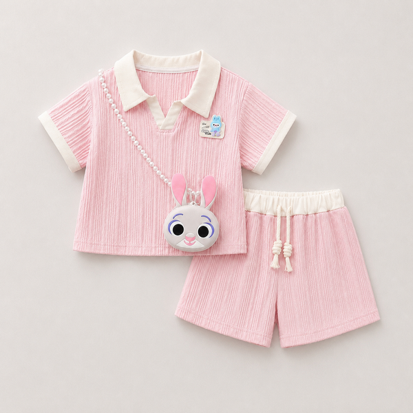 Girls Summer Pink Co-ord Set