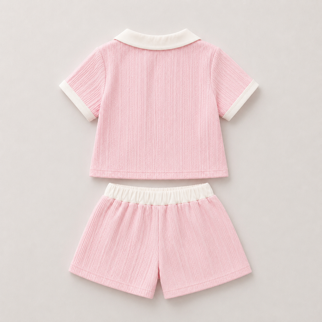 Girls Summer Pink Co-ord Set