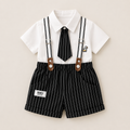 Boys Striped Suspender Co-ord Set