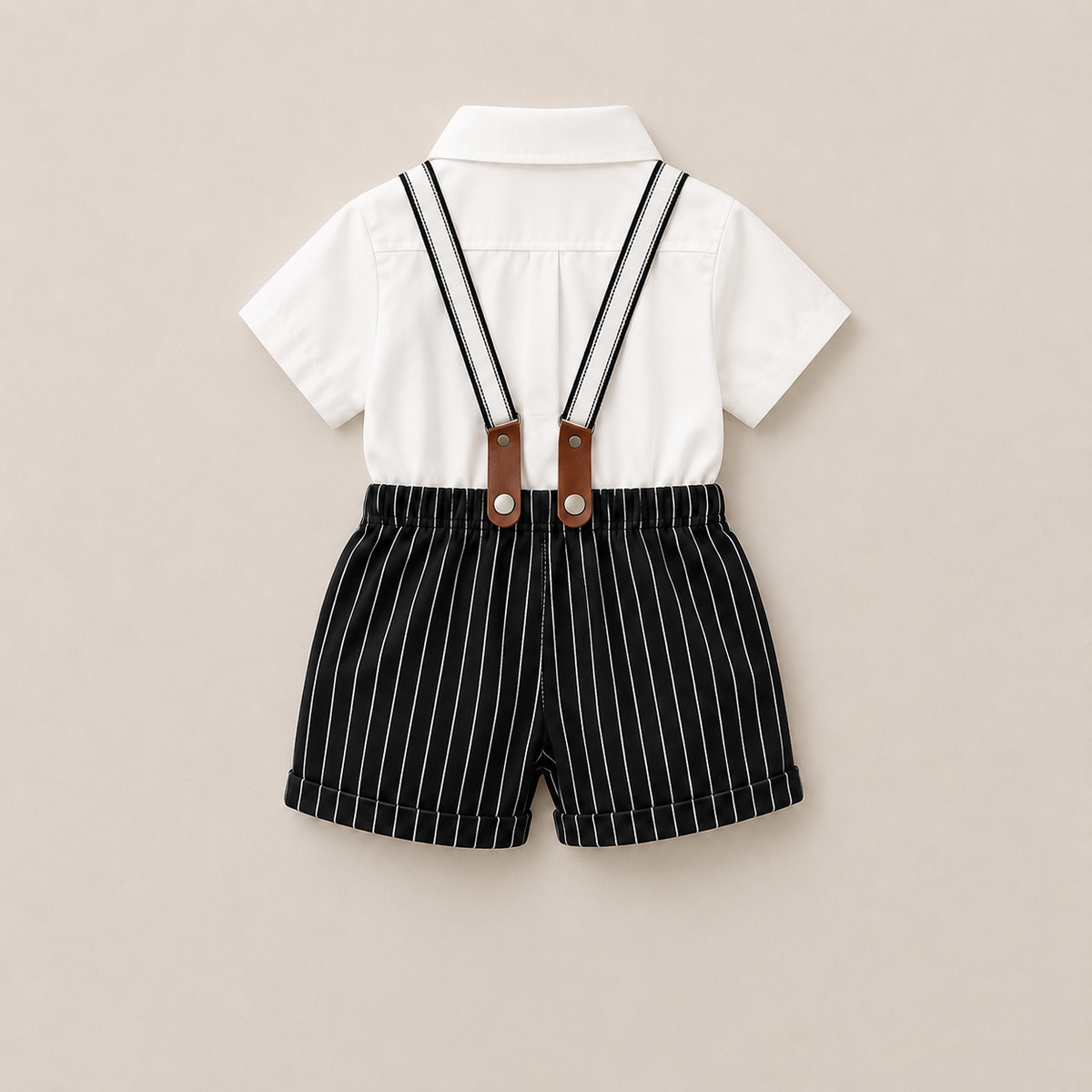 Boys Striped Suspender Co-ord Set