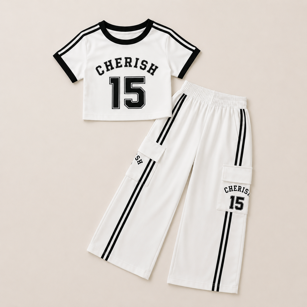 Girls Athleisure Cargo Co-Ord Set