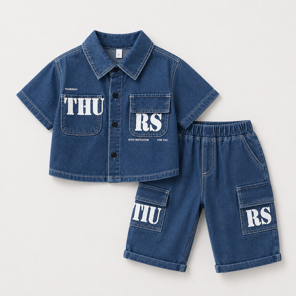 Boys Blue Denim Co-ord Set