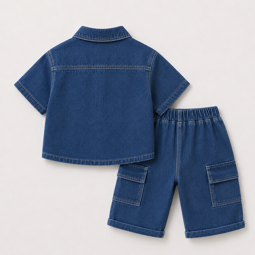 Boys Blue Denim Co-ord Set