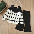 Girls Self Design Knit 2 Piece Set