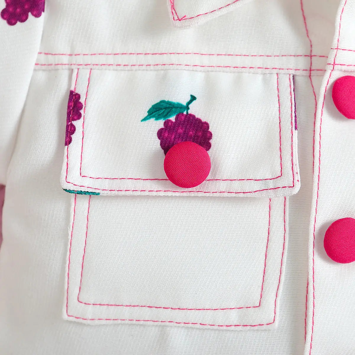 Girls White Shirt With Pink Shorts and Waist Bag 3 Pcs Set